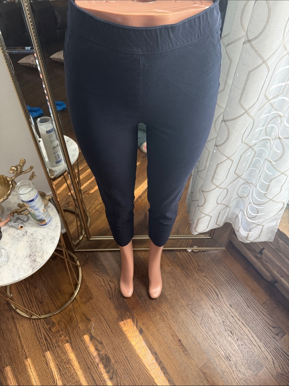 SPANX Navy Ankle Crop Stretch Jeans